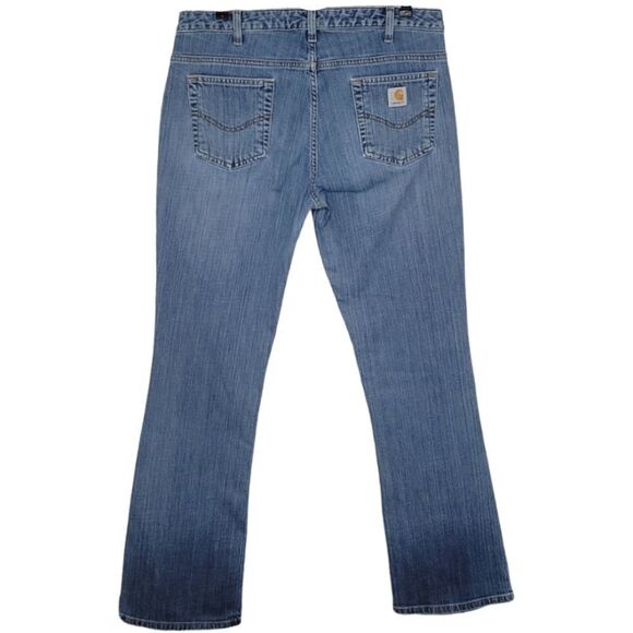 Carhartt Traditional Fit Medium Wash Denim Blue Jeans Size 12 - Picture 2 of 8